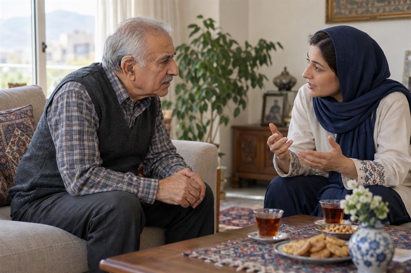 کاربر سمعک هنگام گفتوگوی خانوادگی و کاهش وضوح صدای گفتار